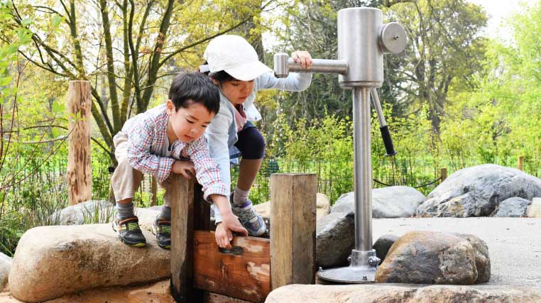 water machinery fun activity at kew gardens