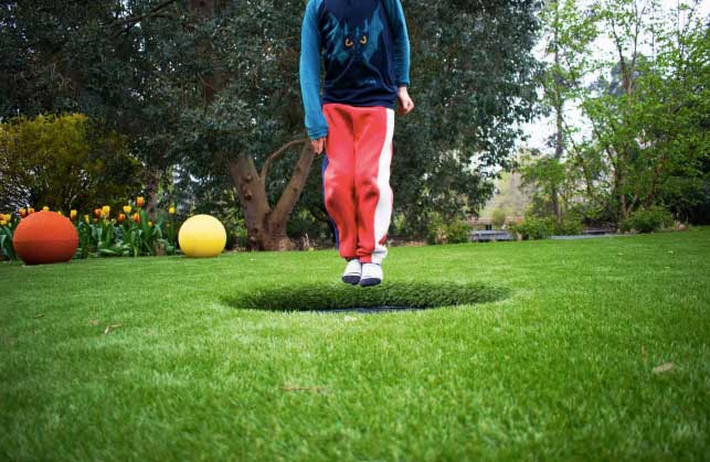 trampoline fun for kids at kew gardens