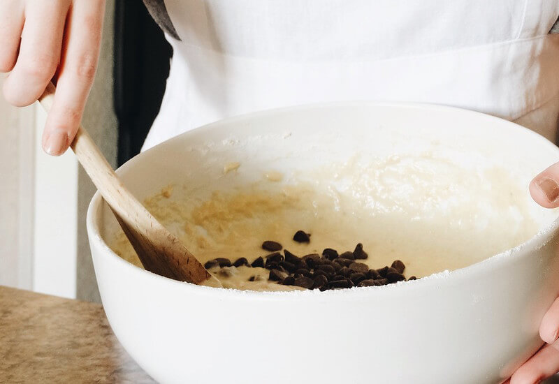Making Banana Chocolate Chip Bundt Cake