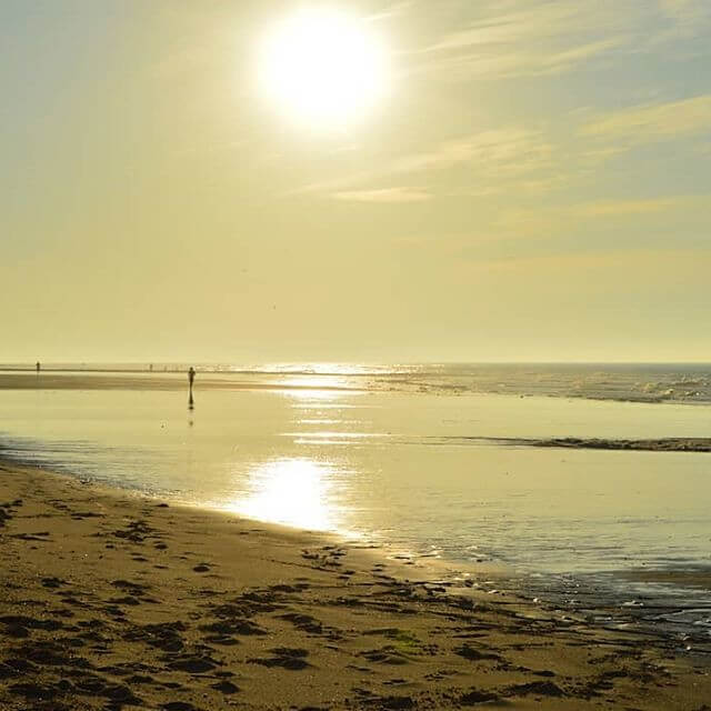 Sun in Cromer Beach, Norfolk