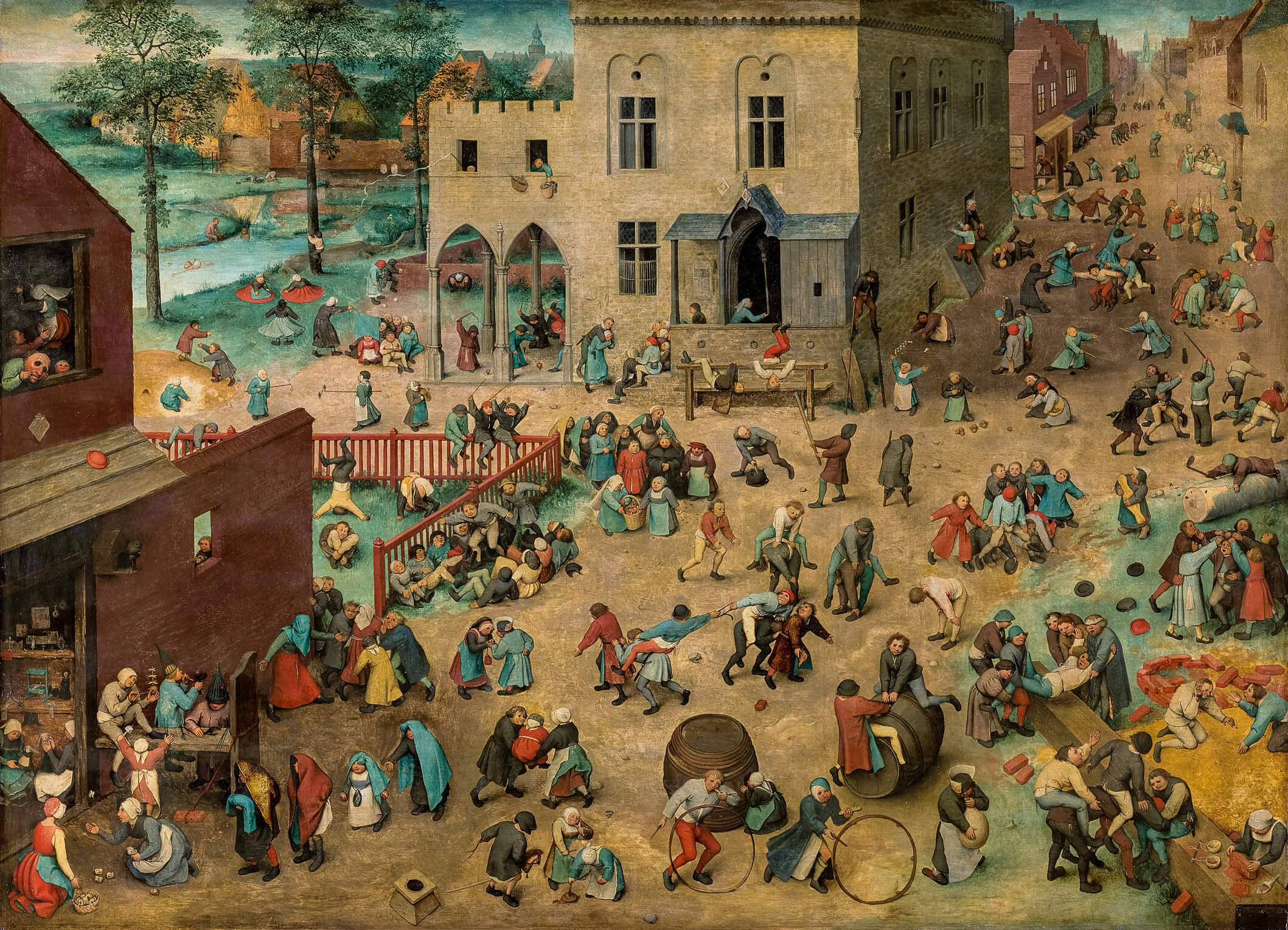 Painting from 1506 showing Tudor Children Playing Games, a good reference for Tudor Children Fact File
