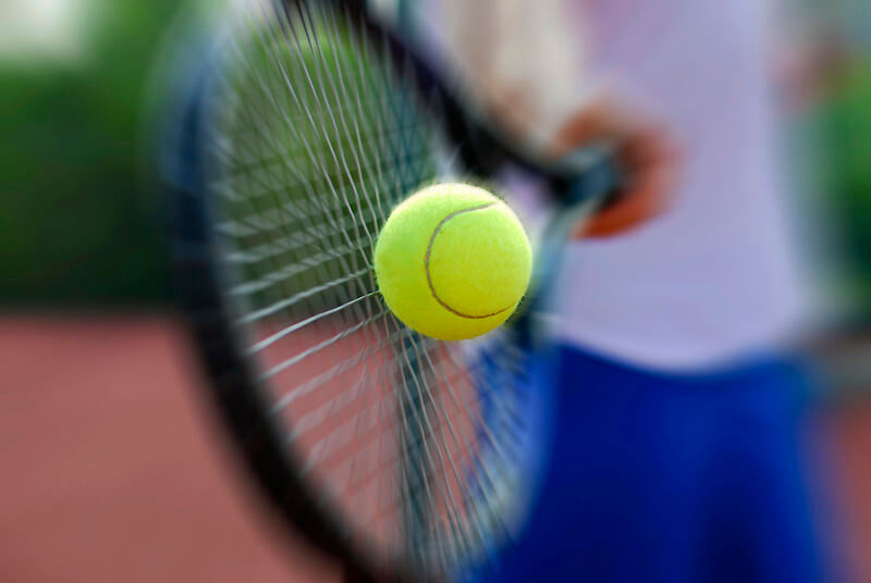 Tennis ball to inspire tennis jokes