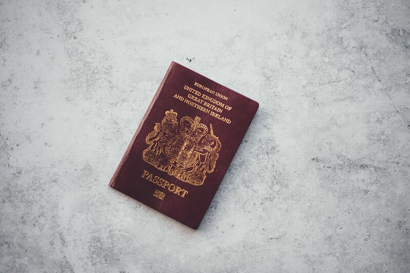 A 2020 british passport, necessary for babies