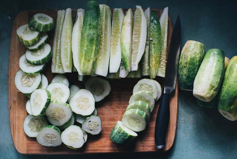 Cucumbers ready to be made into preserves
