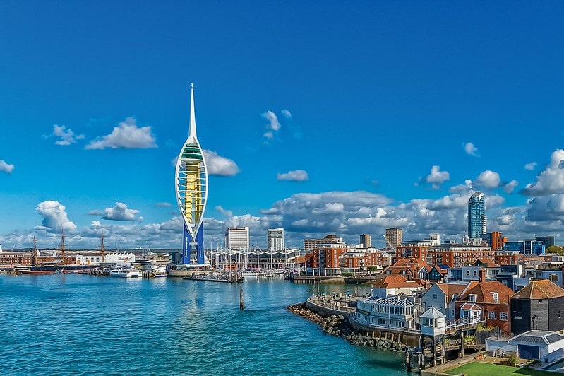 The Spinnaker Tower is the centrepiece of the redevelopment of Portsmouth Harbour.