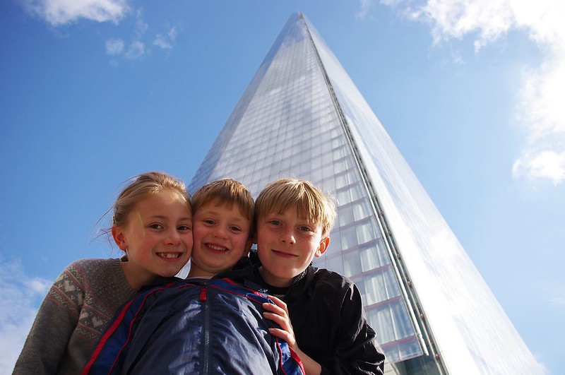Children enjoying a day out at the Shard.