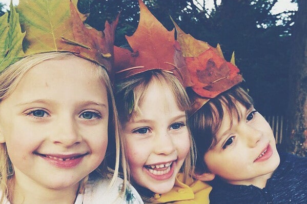 Autumn leaf crown harvest activities and crafts