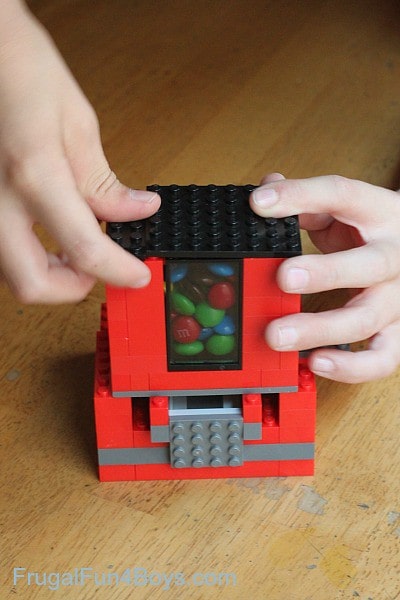 Put a lid on your sweets in your lego candy dispenser.
