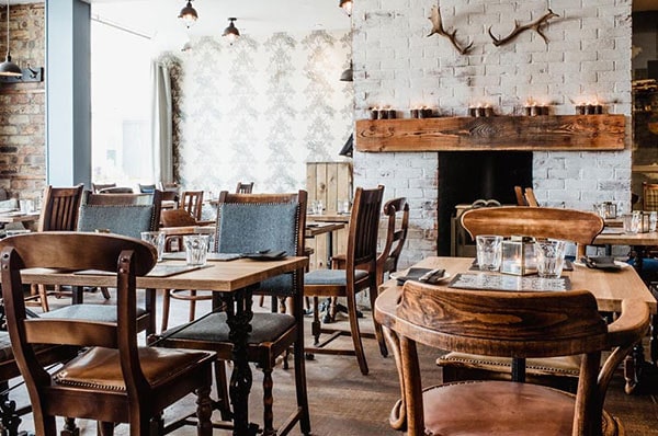 Interior of The Scran and Scallie, a child-friendly restaurant in Edinburgh