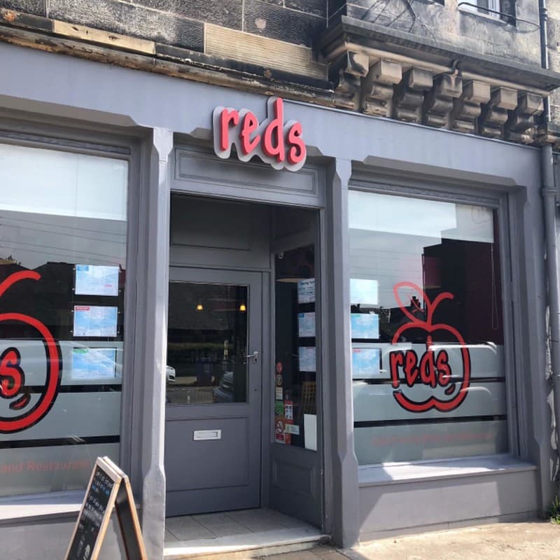 Exterior of Reds, a child-friendly restaurant in Edinburgh