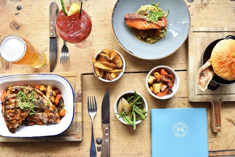 Food at The Fountain, a child-friendly restaurant in Edinburgh