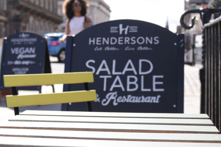 Exterior of Henderson's Salad Table, a child-friendly restaurant in Edinburgh