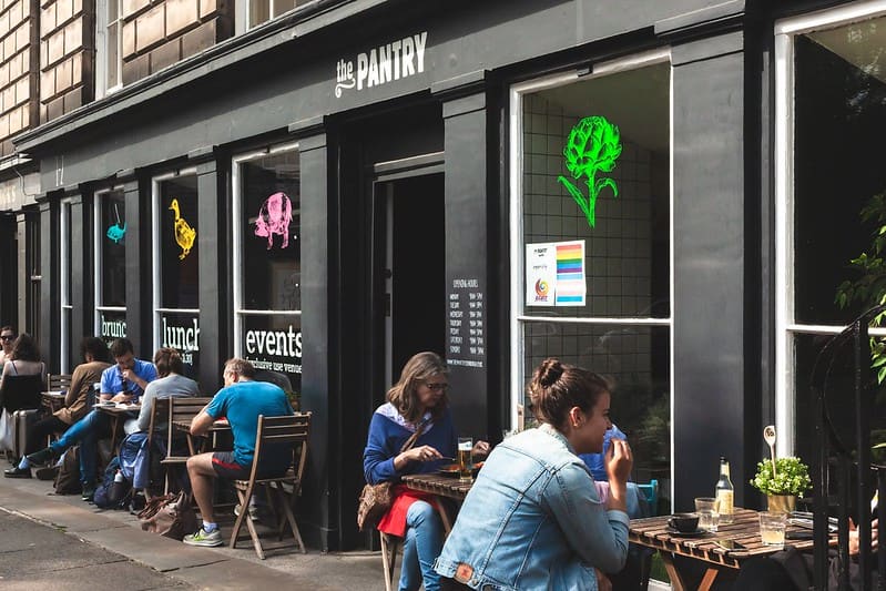 Exterior of The Pantry, a child-friendly restaurant in Edinburgh