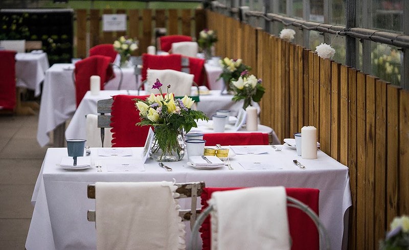 Interior of Secret Herb Garden, a child-friendly restaurant in Edinburgh