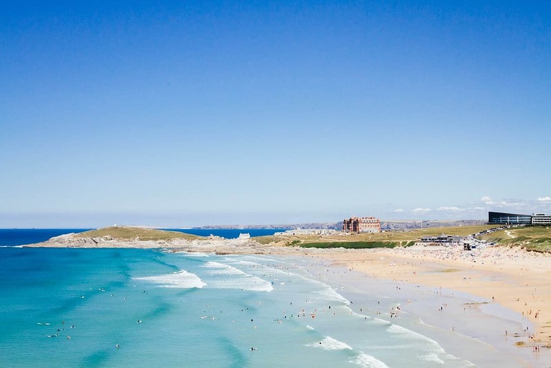 The beach at The Esplande in Cornwall is perfect for family holidays with teenagers
