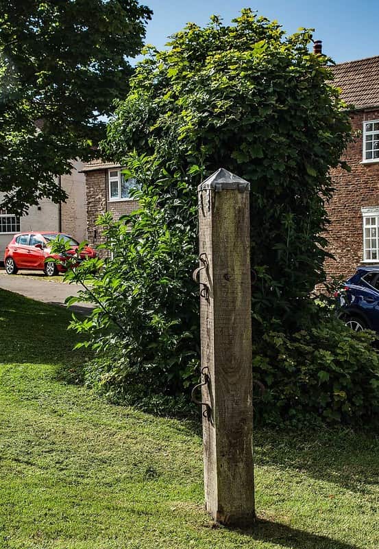 A whipping post where the whipping Tudor punishment would take place.
