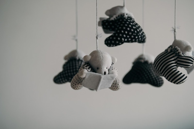 A baby mobile to help put baby to sleep