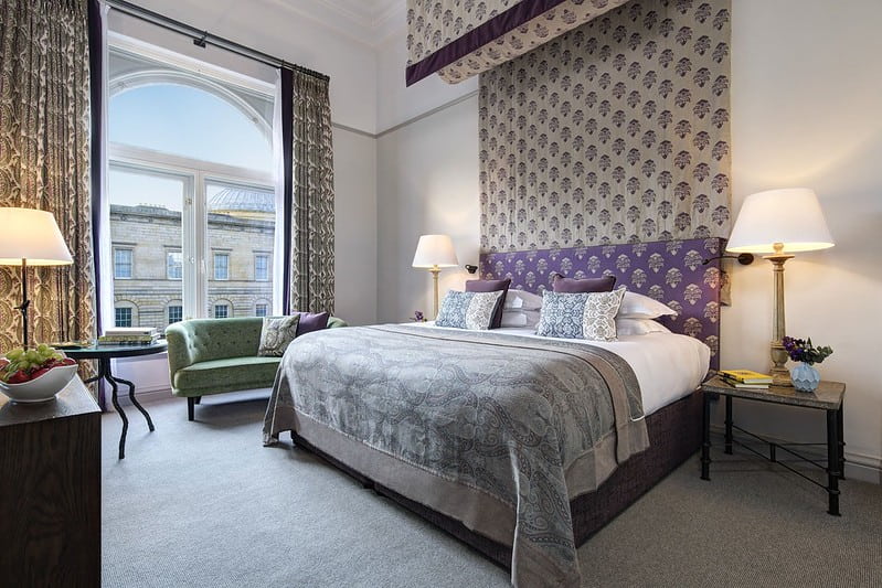 Luxurious bedroom decor.