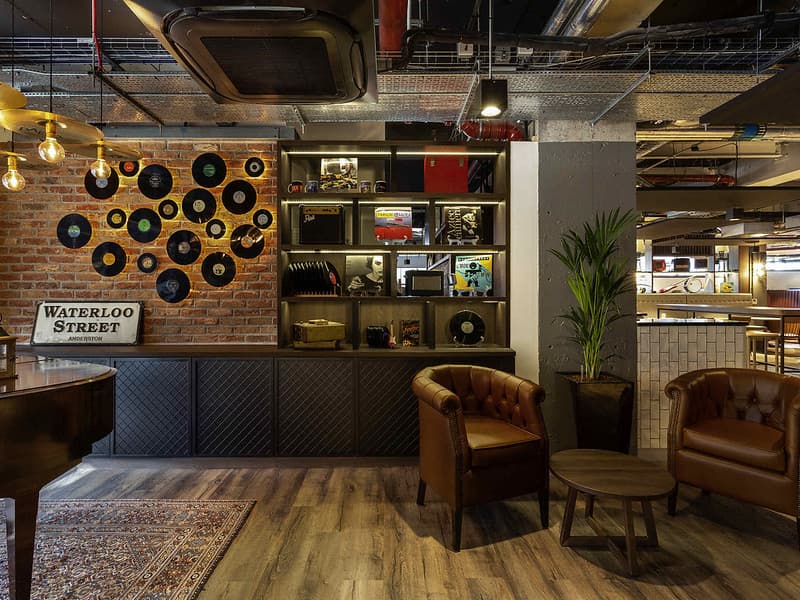 Music-themed decor at Ibis Styles Glasgow.