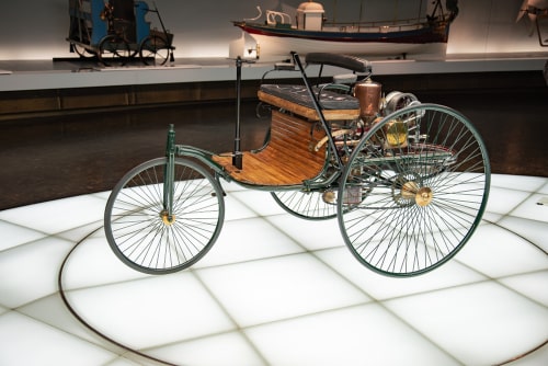 The first Benz motorcar with three wheels.
