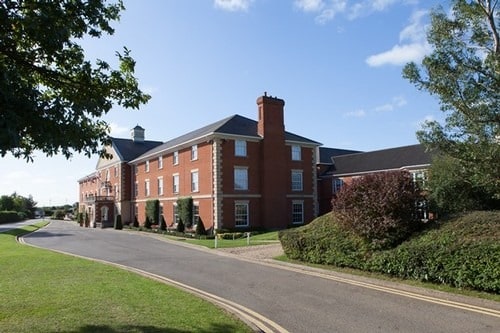 Grand front facade of Whittlebury Park.