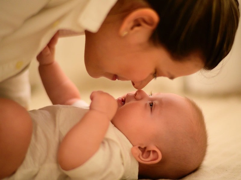 Mum and her newborn baby.