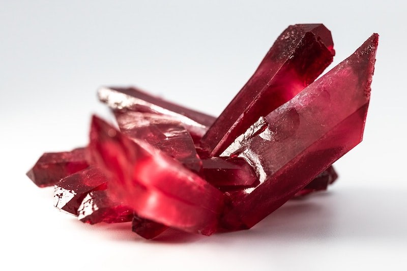 Uncut ruby jewel.