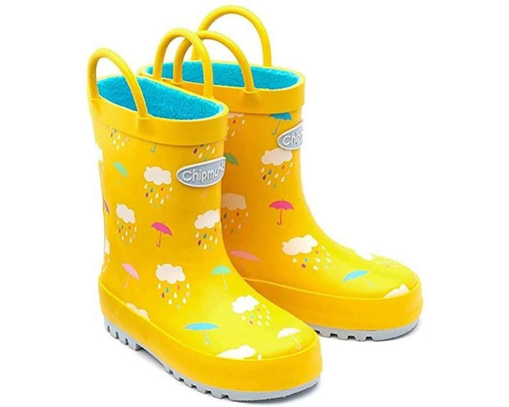 Yellow Chipmunk Rain Wellingtons.