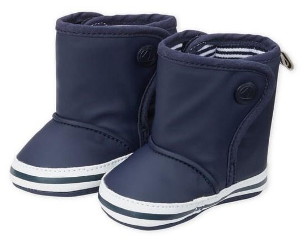 Navy blue babies Rain Bootees.