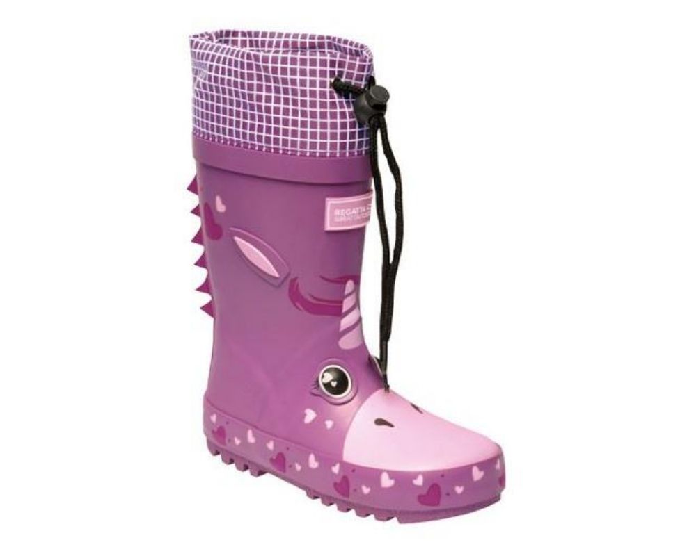 Purple Unicorn Kids Regatta Mudplay Wellingtons