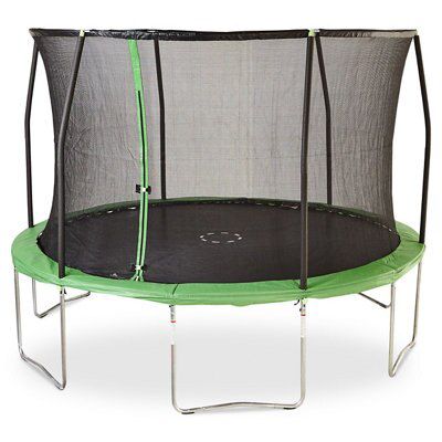 A budget-friendly B&Q Green 12ft Trampoline And Enclosure