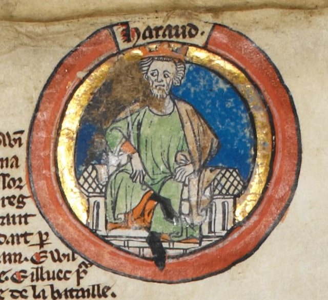 Harold Godwinson, the final Saxon King of England.