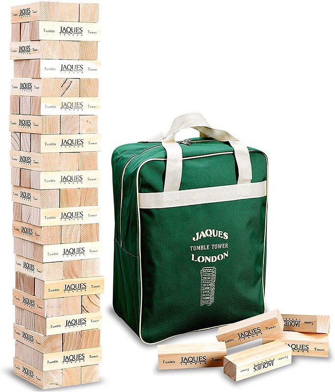Giant wooden garden Jenga.