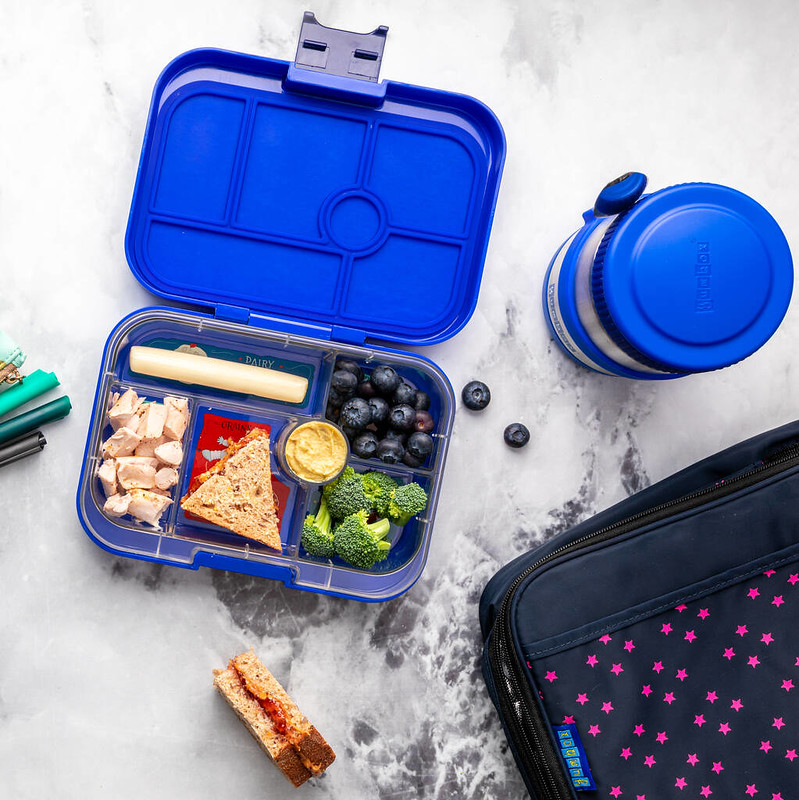 Blue Yumbox Classic Lunch Box.