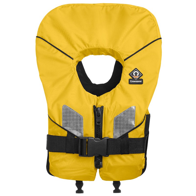 Yellow life jacket.