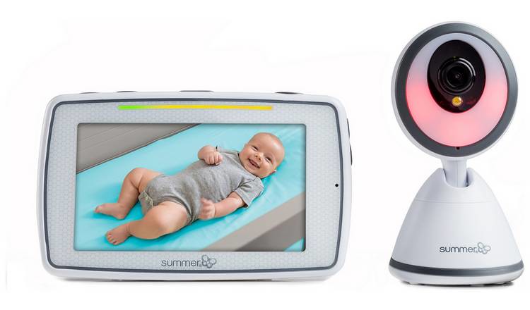 Baby on the screen of a Summer Infant Baby Pixel Monitor.