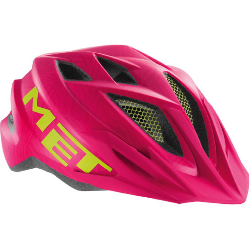 A pink MET Crackerjack Kids Bike Helmet.