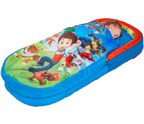 Child sleeping in a Paw Patrol themed My First ReadyBed.