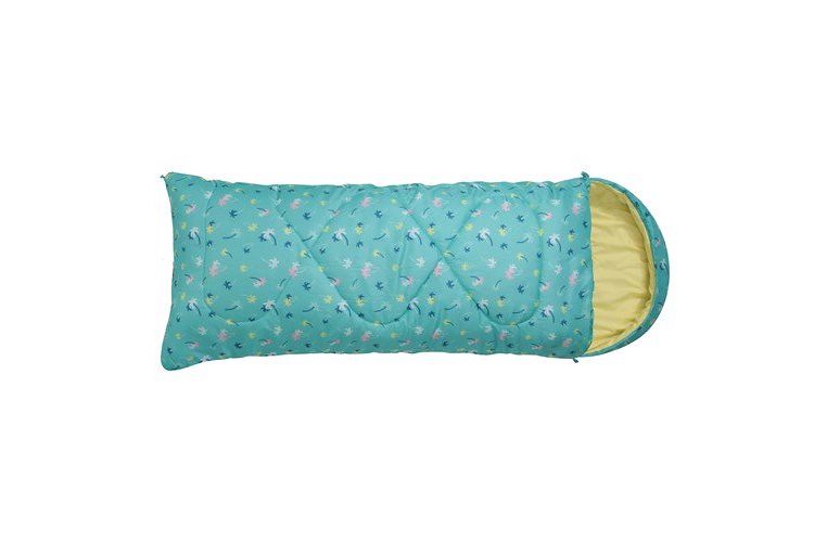 An Apex Mini Square Patterned Sleeping Bag.