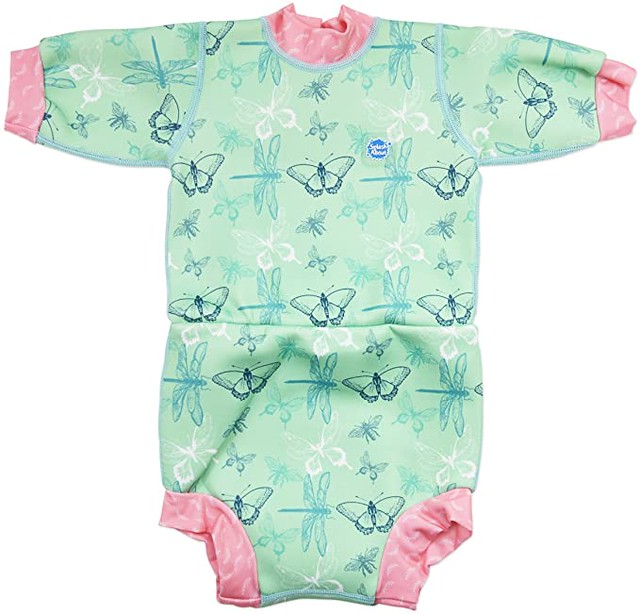 A pink and green butterfly Warm In One.