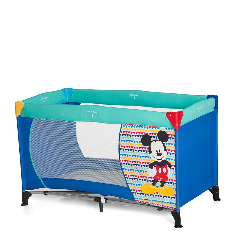 Micky Mouse themed Dream'n' Play Hauck Travel Cot.