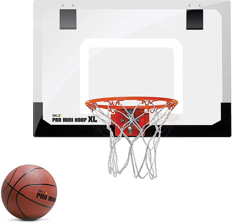 A Skilz Pro Mini Hoop XL Basketball Hoop.