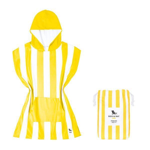White and yellow Kids Poncho Cabana Collection.