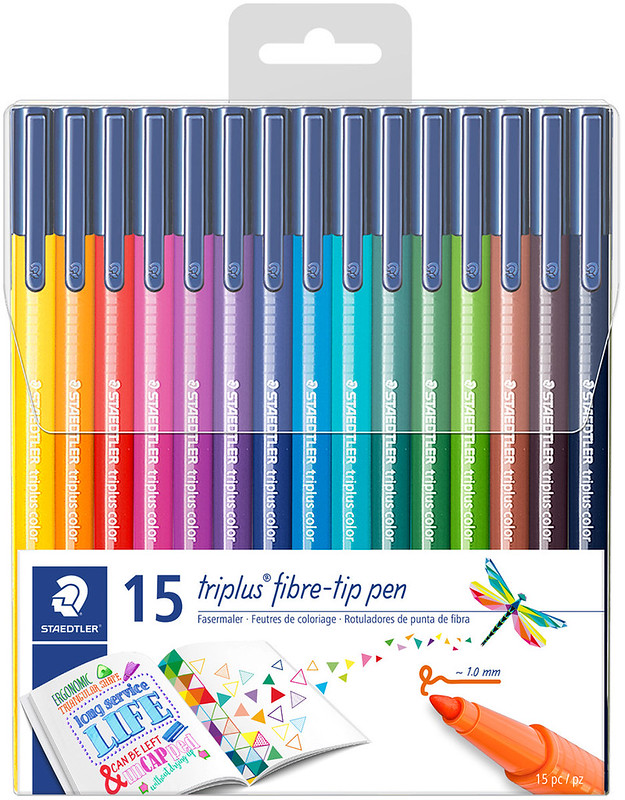 Staedtler Triplus Fibre-Tip Pens.