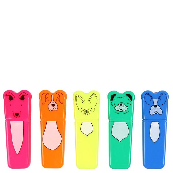 5 Mini Dog Highlighters.