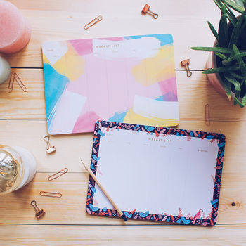Weekly A4 Desk Pads.