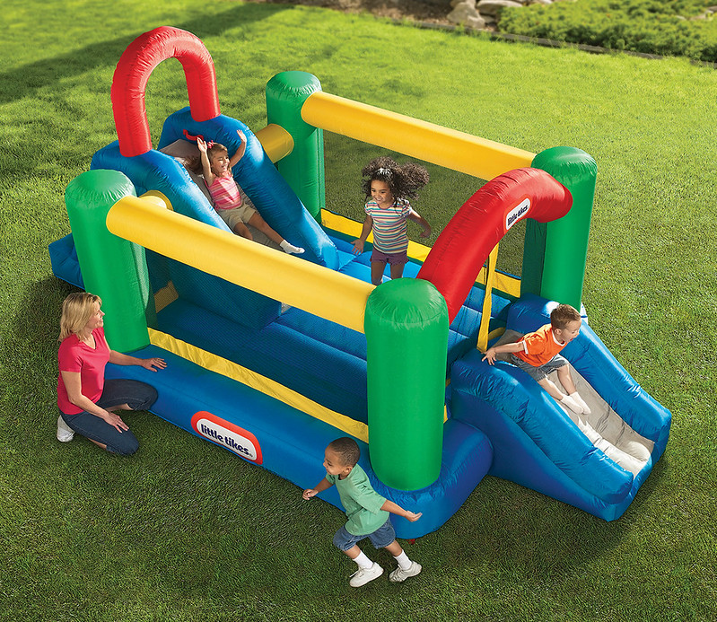 Jump 'n Double Kids Slide Bouncer.