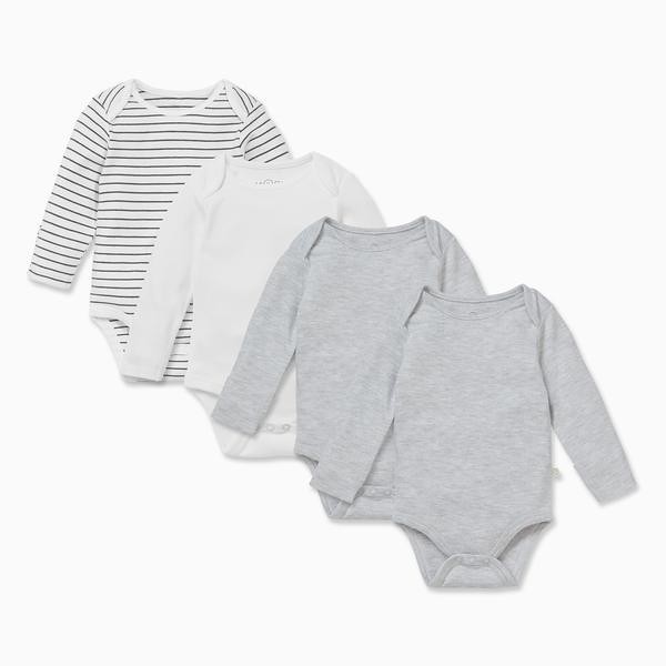 Long-Sleeve Bodysuit: 4 pack.