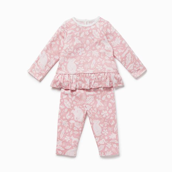 Gruffalo Foxglove Pink Ruffle Pyjamas.