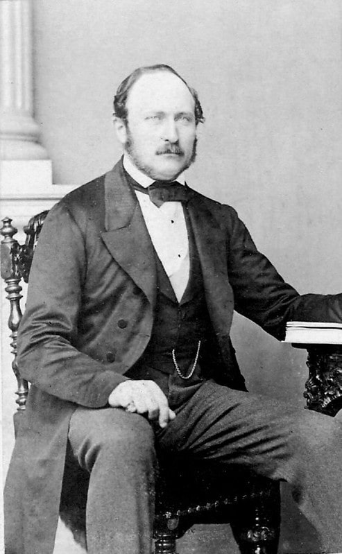 Black and white portrait of Queen Victoria's husband, Prince Albert.